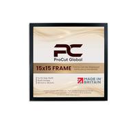 Procut Global 15X15 Black Picture Frames - Sleek Wooden Photo Frame with Shatterproof Perspex for Wall or Tabletop - Perfect for Posters, Certificates, Prints-Multiple Sizes & Colors Available