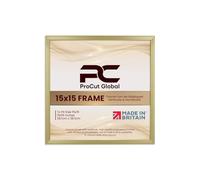 Procut Global 15X15 Gold Picture Frames - Classic Wooden Photo Frame with Shatterproof Perspex for Wall or Tabletop - Perfect for Posters, Certificates & Prints - Sizes & Colors Available