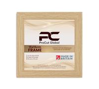 Procut Global 15x15CM Light Oak Picture Frames - Modern Photo Frame with Shatterproof Perspex for Wall or Tabletop - Ideal for Posters, Certificates & Print-Sizes A1 to A5 & 4x4 to 100x70cm Available