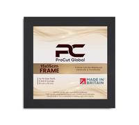 Procut Global 15X15CM Matt Black Picture Frames - Modern Wooden Photo Frame with Shatterproof Perspex for Wall or Tabletop - Perfect for Posters, Certificates, Prints - Sizes & Colors Available