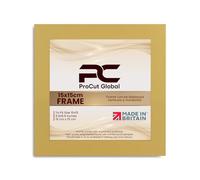 Procut Global 15X15CM Mustard Yellow Picture Frames - Modern Wooden Photo Frame with Shatterproof Perspex for Wall or Tabletop - Perfect for Posters, Certificates, Prints - Sizes & Colors Available