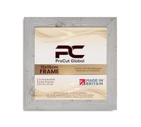Procut Global 15X15CM White Rustic Picture Frames - Modern Wooden Photo Frame with Shatterproof Perspex for Wall or Tabletop - Perfect for Posters, Certificates, Prints - Sizes & Colors Available