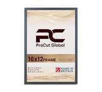 Procut Global 16X12 Dark Grey Picture Frames - Sleek Wooden Photo Frame with Shatterproof Perspex for Wall or Tabletop - Perfect for Posters, Certificates, Prints-Multiple Sizes & Colors Available