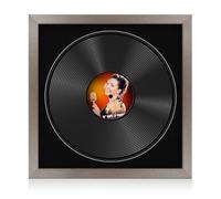 Procut Global 16X16" Aluminium Vinyl Record Frame for 12 Inch LP Disc- Round Display Photo Frame for Vinyl CD Records - Engineered Wood, Shatterproof Perspex Front -Music Lover Gift & Home Décor