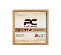 Procut Global 16X16 Oak Picture Frames - Modern Wooden Photo Frame with Shatterproof Perspex for Wall or Tabletop - Perfect for Posters, Certificates, Prints - Sizes & Colors Available