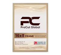 Procut Global 16x8 Light Oak Picture Frames - Modern Photo Frame with Shatterproof Perspex for Wall or Tabletop - Ideal for Posters, Certificates & Print-Sizes A1 to A5 & 4x4 to 100x70cm Available