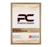 Procut Global 17X11 Oak Picture Frames - Modern Wooden Photo Frame with Shatterproof Perspex for Wall or Tabletop - Perfect for Posters, Certificates, Prints - Sizes & Colors Available