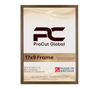 Procut Global 17X9 Dark Oak Picture Frames - Modern Wooden Photo Frame with Shatterproof Perspex for Wall or Tabletop - Perfect for Posters, Certificates, Prints - Sizes & Colors Available