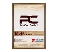 Procut Global 18X12 Dark Oak Picture Frames - Modern Wooden Photo Frame with Shatterproof Perspex for Wall or Tabletop - Perfect for Posters, Certificates, Prints - Sizes & Colors Available