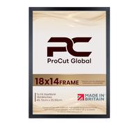 Procut Global 18X14 Matt Black Picture Frames - Modern Wooden Photo Frame with Shatterproof Perspex for Wall or Tabletop - Perfect for Posters, Certificates, Prints - Sizes & Colors Available