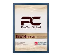 Procut Global 18X14 Navy Blue Picture Frames - Modern Wooden Photo Frame with Shatterproof Perspex for Wall or Tabletop - Perfect for Posters, Certificates, Prints - Sizes & Colors Available