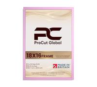 Procut Global 18X16 Pink Picture Frames - Sleek Wooden Photo Frame with Shatterproof Perspex for Wall or Tabletop - Perfect for Posters, Certificates, Prints-Multiple Sizes & Colors Available