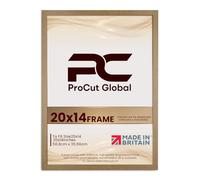 Procut Global 20X14 Oak Picture Frames - Modern Wooden Photo Frame with Shatterproof Perspex for Wall or Tabletop - Perfect for Posters, Certificates, Prints - Sizes & Colors Available