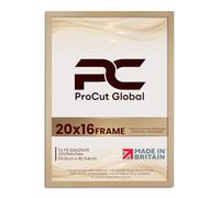 Procut Global 20X16 Country Pine Picture Frames - Modern Wooden Photo Frame with Shatterproof Perspex for Wall or Tabletop - Perfect for Posters, Certificates, Prints - Sizes & Colors Available