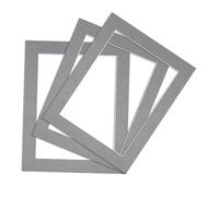 Procut Global 20x16" Mid Grey Picture Mounts to Fit A3 Aperture - Precision Cut Cardboard Photo Mount - Ideal for Frames, Prints, Artwork & Certificates - Sizes & Colours Available - 3 Pack