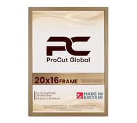 Procut Global 20X16 Oak Picture Frames - Modern Wooden Photo Frame with Shatterproof Perspex for Wall or Tabletop - Perfect for Posters, Certificates, Prints - Sizes & Colors Available