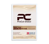 Procut Global 20X16 White Picture Frames - Sleek Wooden Photo Frame with Shatterproof Perspex for Wall or Tabletop - Perfect for Posters, Certificates, Prints-Multiple Sizes & Colors Available