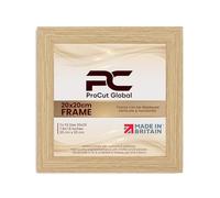 Procut Global 20x20CM Light Oak Picture Frames - Modern Photo Frame with Shatterproof Perspex for Wall or Tabletop - Ideal for Posters, Certificates & Print-Sizes A1 to A5 & 4x4 to 100x70cm Available
