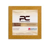 Procut Global 20X20CM Oak Picture Frames - Modern Wooden Photo Frame with Shatterproof Perspex for Wall or Tabletop - Perfect for Posters, Certificates, Prints - Sizes & Colors Available