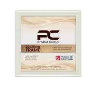 Procut Global 20x20CM White Picture Frames - Classic Wooden Photo Frame with Shatterproof Perspex for Wall or Tabletop - Perfect for Posters, Certificates & Prints - Sizes & Colors Available