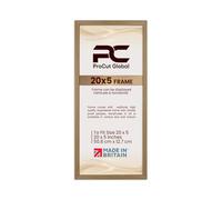 Procut Global 20x5 Oak Picture Frames - Classic Wooden Photo Frame with Shatterproof Perspex for Wall or Tabletop - Perfect for Posters, Certificates & Prints - Sizes & Colors Available