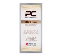 Procut Global 20X5 Silver Picture Frames - Modern Wooden Photo Frame with Shatterproof Perspex for Wall or Tabletop - Perfect for Posters, Certificates, Prints - Sizes & Colors Available