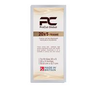Procut Global 20X5 White Picture Frames - Modern Wooden Photo Frame with Shatterproof Perspex for Wall or Tabletop - Perfect for Posters, Certificates, Prints - Sizes & Colors Available