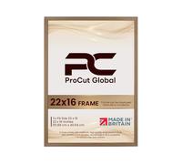 Procut Global 22x16 Oak Picture Frames - Classic Wooden Photo Frame with Shatterproof Perspex for Wall or Tabletop - Perfect for Posters, Certificates & Prints - Sizes & Colors Available