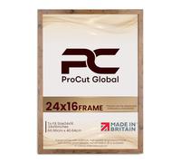 Procut Global 24X16 Rustic Oak Picture Frames - Modern Wooden Photo Frame with Shatterproof Perspex for Wall or Tabletop - Perfect for Posters, Certificates, Prints - Sizes & Colors Available