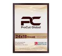 Procut Global 24X18 Rose Wood Picture Frames - Modern Wooden Photo Frame with Shatterproof Perspex for Wall or Tabletop - Perfect for Posters, Certificates, Prints - Sizes & Colors Available