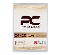Procut Global 24X20 White Picture Frames - Modern Wooden Photo Frame with Shatterproof Perspex for Wall or Tabletop - Perfect for Posters, Certificates, Prints - Sizes & Colors Available