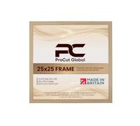 Procut Global 25x25 Light Oak Picture Frames - Modern Photo Frame with Shatterproof Perspex for Wall or Tabletop - Ideal for Posters, Certificates & Print-Sizes A1 to A5 & 4x4 to 100x70cm Available