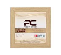 Procut Global 25x25CM Light Oak Picture Frames - Modern Photo Frame with Shatterproof Perspex for Wall or Tabletop - Ideal for Posters, Certificates & Print-Sizes A1 to A5 & 4x4 to 100x70cm Available