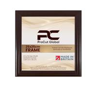 Procut Global 25x25CM Mahogany Picture Frames - Classic Wooden Photo Frame with Shatterproof Perspex for Wall or Tabletop - Perfect for Posters, Certificates & Prints - Sizes & Colors Available