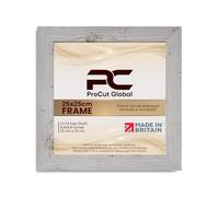 Procut Global 25X25CM White Rustic Picture Frames - Modern Wooden Photo Frame with Shatterproof Perspex for Wall or Tabletop - Perfect for Posters, Certificates, Prints - Sizes & Colors Available