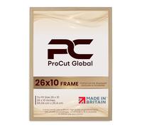 Procut Global 26x10 Light Oak Picture Frames - Modern Photo Frame with Shatterproof Perspex for Wall or Tabletop - Ideal for Posters, Certificates & Print-Sizes A1 to A5 & 4x4 to 100x70cm Available