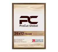 Procut Global 26X12 Dark Oak Picture Frames - Modern Wooden Photo Frame with Shatterproof Perspex for Wall or Tabletop - Perfect for Posters, Certificates, Prints - Sizes & Colors Available