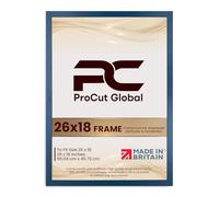 Procut Global 26X18 Navy Blue Picture Frames - Modern Wooden Photo Frame with Shatterproof Perspex for Wall or Tabletop - Perfect for Posters, Certificates, Prints - Sizes & Colors Available