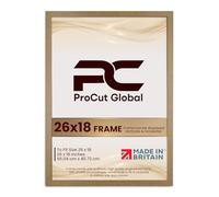 Procut Global 26X18 Oak Picture Frames - Modern Wooden Photo Frame with Shatterproof Perspex for Wall or Tabletop - Perfect for Posters, Certificates, Prints - Sizes & Colors Available