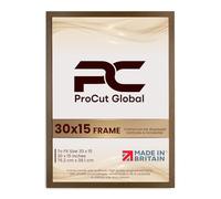 Procut Global 30X15 Dark Oak Picture Frames - Modern Wooden Photo Frame with Shatterproof Perspex for Wall or Tabletop - Perfect for Posters, Certificates, Prints - Sizes & Colors Available