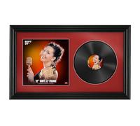Procut Global 30x17" Black Vinyl Record Frame for 12 Inch LP Cover & Disc - Display Swept Photo Frame - Engineered Wood with Shatterproof Perspex - Music Lover Gift - Crimson Mount
