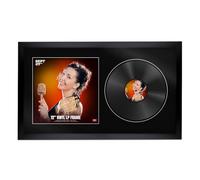 Procut Global 30x17" Black Vinyl Record Frame for 12 Inch LP Cover & Disc - Premium Display Sleek Photo Frame - Engineered Wood with Shatterproof Perspex - Music Lover Gift - Black Mount