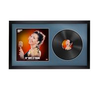 Procut Global 30x17" Black Vinyl Record Frame for 12 Inch LP Cover & Disc - Premium Display Sleek Photo Frame - Engineered Wood with Shatterproof Perspex - Music Lover Gift - Pompadour Mount