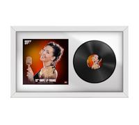 Procut Global 30x17" White Vinyl Record Frame for 12 Inch LP Cover & Disc - Premium Display Modern Photo Frame - Engineered Wood with Shatterproof Perspex - Music Lover Gift - White Mount