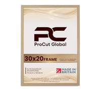 Procut Global 30x20 Light Oak Picture Frames - Modern Photo Frame with Shatterproof Perspex for Wall or Tabletop - Ideal for Posters, Certificates & Print-Sizes A1 to A5 & 4x4 to 100x70cm Available
