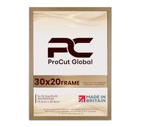 Procut Global 30X20 Oak Picture Frames - Modern Wooden Photo Frame with Shatterproof Perspex for Wall or Tabletop - Perfect for Posters, Certificates, Prints - Sizes & Colors Available