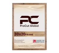 Procut Global 30X20 Rustic Oak Picture Frames - Modern Wooden Photo Frame with Shatterproof Perspex for Wall or Tabletop - Perfect for Posters, Certificates, Prints - Sizes & Colors Available