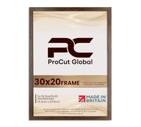 Procut Global 30X20 Walnut Picture Frames - Modern Wooden Photo Frame with Shatterproof Perspex for Wall or Tabletop - Perfect for Posters, Certificates, Prints - Sizes & Colors Available