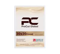 Procut Global 30x20 White Picture Frames - Classic Wooden Photo Frame with Shatterproof Perspex for Wall or Tabletop - Perfect for Posters, Certificates & Prints - Sizes & Colors Available
