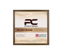 Procut Global 30X30 Dark Oak Picture Frames - Modern Wooden Photo Frame with Shatterproof Perspex for Wall or Tabletop - Perfect for Posters, Certificates, Prints - Sizes & Colors Available